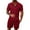 Brick Red, variant on Tiweut Mens Outfits Sets Summer Sports Comfortable Short Sleeve Lapel Button Down Shirts Shorts Two Piece Suit for Man Brick Red,L