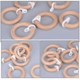 thumbnail image 2 of 6 Pcs Curtain Ring Rings Home Decor Circular Rod Shower Circle Wood Round Wooden Buckle, 2 of 6