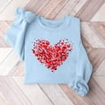 thumbnail image 2 of Womens Cute Love Heart Print Sweaters Round Neck Loose Fie Valentine Long Sleeve Pullover Tops, 2 of 3