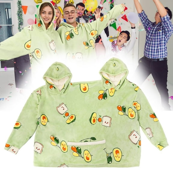 Couples Hoodies Pajamas Oversized Two Person Hoodie Couple Matching Onesies Flannel Blanket Clothes with Pocektes