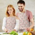 thumbnail image 3 of Pink Cartoon Unicorn Rainbow Star Butterfly Apron-Garden Aprons for Women with Pockets-Cotton Linen Waterproof Kitchen Cooking Gardening Aprons Adjustable for Kitchen,Cooking,BBQ and Salon 33x27 Inch, 3 of 7