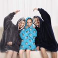thumbnail image 5 of French Bulldog Blanket Hoodies for Kids 6-13YR Oversize Wearable Blanket Hoodies for Boys Girls Teens, 5 of 7