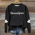 thumbnail image 4 of xixinqiwan Women's St. Patrick's Day Hooded Sweatshirts,Women’s Shamrock Crew Neck Casual Tunic Tops Pullover Loose Comfy Sweatshirts Black L, 4 of 6
