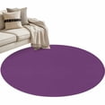 thumbnail image 2 of Dark Purple Round Rugs 3.3ft, Farmhouse Solid Purple Color Modern Art Non Slip Washable Rug Runner, Low Pile Indoor Floor Carpet Mat Bathroom Rugs for Living Room, Bedroom, Kids Room, 2 of 9