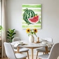 thumbnail image 6 of Canvas Wall Art Summer Watermelon Canvas Art Print Green Stripes Pictures Wall Decor for Living Room Bedroom Artwork Decorations Stretched Framed Ready to Hang 8"x10", 6 of 9