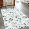 thumbnail image 2 of Sage Green Leaf Area&nbsp;Rug 3x5ft Eucalyptus Leaf Non-Slip&nbsp;Washable Square&nbsp;Rugs Soft Felt Indoor Floor Mat for Bedroom Kitchen Living Room Bathroom, 2 of 9