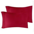 thumbnail image 2 of Sateen-Finish Cotton Pillowcase Set - Standard Size, Red, 2 of 5