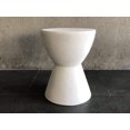 thumbnail image 1 of Rocking Rocker - F13 White Modern Lightweight Concrete Side Table/End Table - Suitable for Indoor or Outdoor - Easy Clean - Size : 13.78 x 13.78 x 17.72, 1 of 4