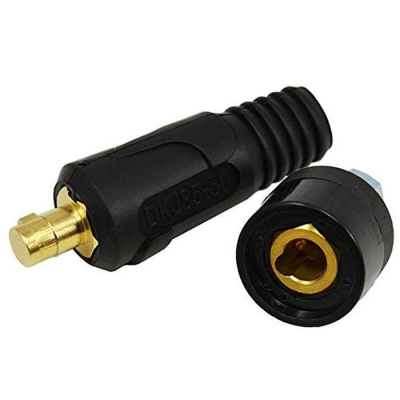 TIG Welding Cable Panel Connector-plug and Socket DKJ35-50 & DKZ35-50 Set Dinze Quick Fitting 2pcs