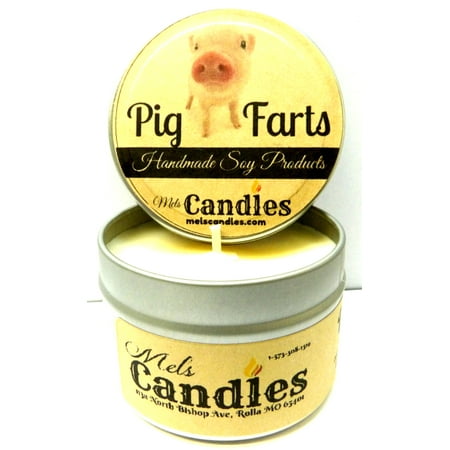 - Pig Farts - Bacon Scented 4 Ounce Handmade Soy Candle Tin