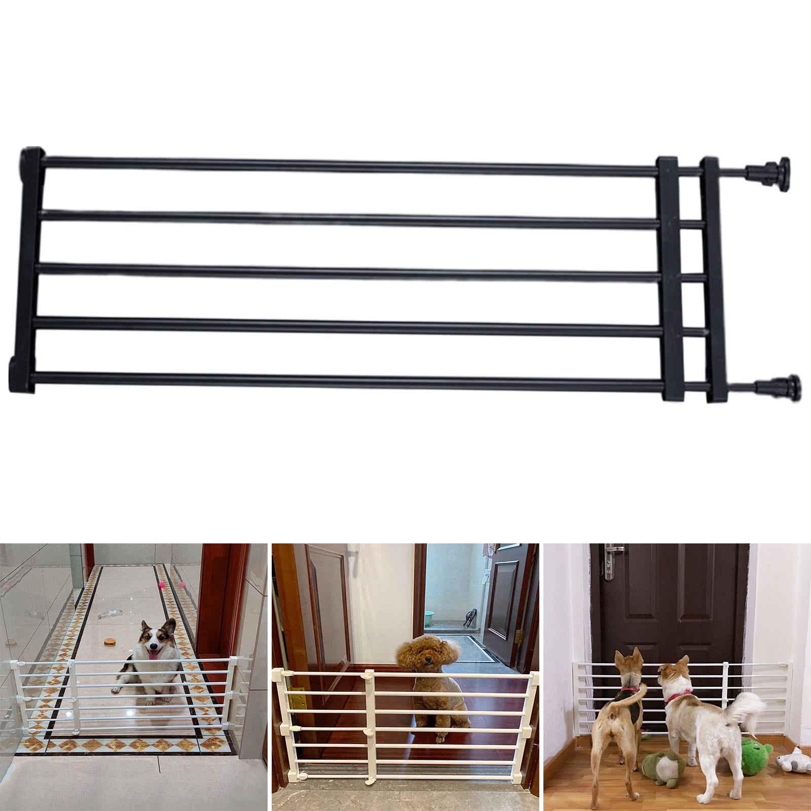 YWMJZEU Expandable Gate Barrier Stair Gate Pet Supplies Retractable Dog Gate Puppy Fence 39to60cmx36cm Black