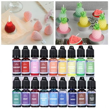 Kripyery 10ml Epoxy Pigment DIY Highly Concentrated Liquid Candle Making Resin Coloring Pigment for Paint