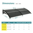 thumbnail image 4 of MCombo 78"× 38" Gray Stationary Window Awning, UV Resistant, 4 of 9