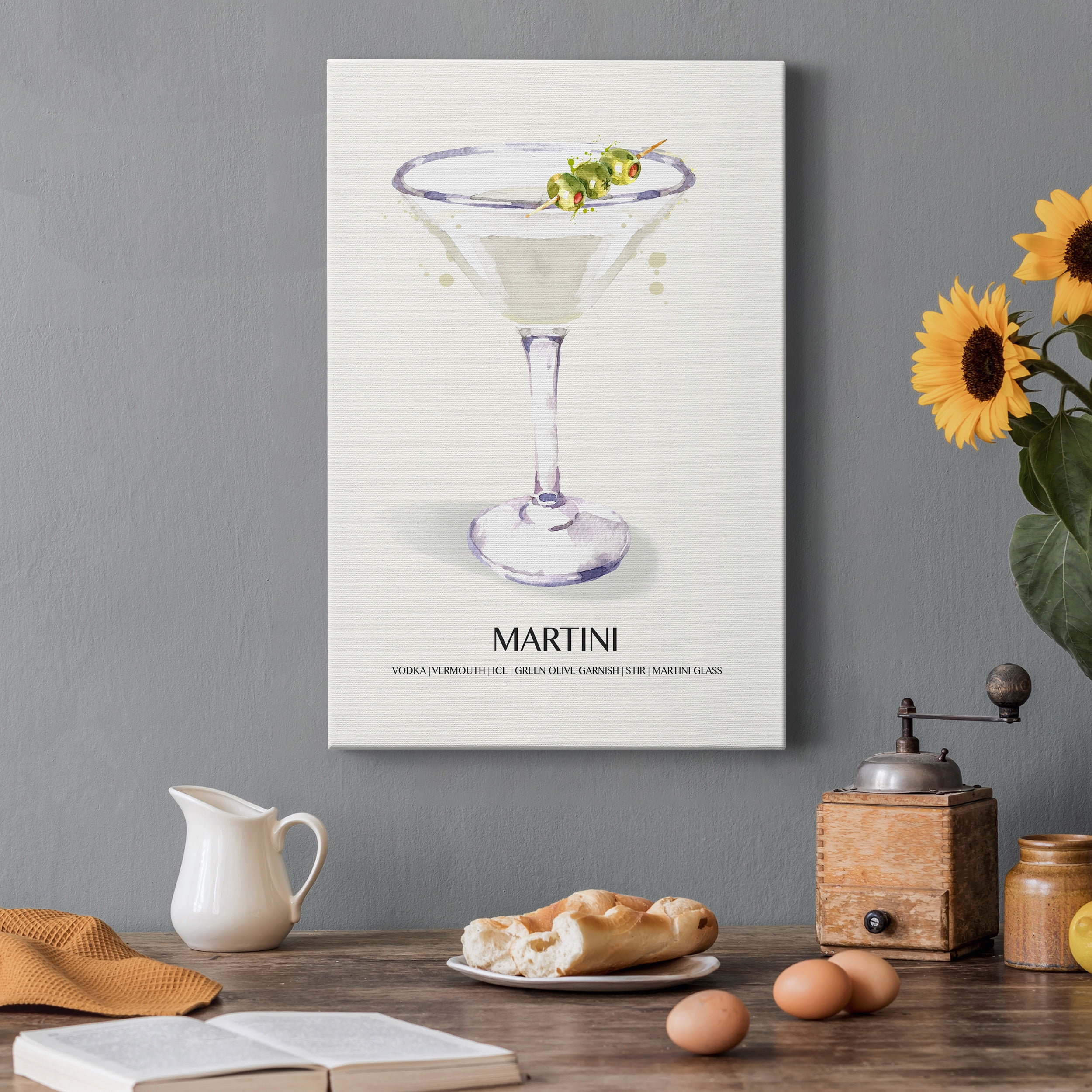 Martini Premium Gallery Wrapped Canvas - Ready to Hang - 12 x 18