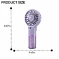 thumbnail image 2 of HIBIBUD Portable Handheld Misting Fan, 4 Level Speed, Battery Operated Spray Water Mist Fan, Fan with Water Spray Misting Fan, Rechargeable Personal Mister Fan for Beach Travel Outdoors, 2 of 7
