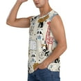 thumbnail image 3 of Pofeuu Hand Drawn Animals Print Men's Muscle T-Shirt, Sleeveless, Muscle Tank, Classic Muscle Tee Top For Men Casual Sleeveless Muscle T-Shirt Trendy Clothes-Small, 3 of 7