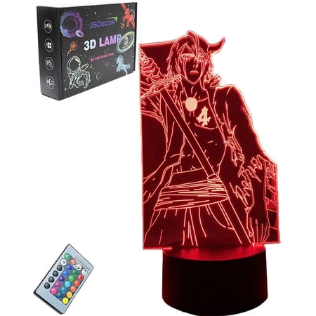 FYBTO Popular Anime Figure Ichigo Kurosaki LED Light Fans Favorite Xmas ...