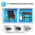 thumbnail image 2 of 2 Pack Universal Griddle Burner Control Valve Replacement Parts for Gas Grill,Compatible with Cooking Equipment, 2 of 5