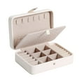 thumbnail image 2 of Girl's Jewelry Box Leather Double Layer Storage Case Bag, Multifunction, 2 of 8