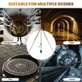thumbnail image 2 of Rescue Tripod Support Stand, 98 ft Steel Cable Hoist Gear, 1800 lbs Load Bearing Alloy Bracket, Full Safety Outfit for Tunnel Underground Construction Operation, 2 of 8