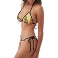 thumbnail image 2 of Lsque Gnomes Happy Thanksgiving Pattern Women Two Piece Swimsuit Sexy Swimwear Halter String Triangle Bikini Sets, 2 of 6