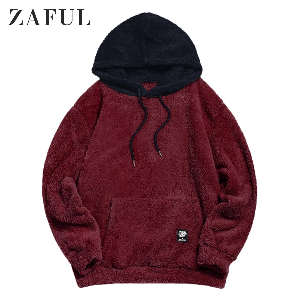 ZAFUL Colorblock Splicing Faux Fur 