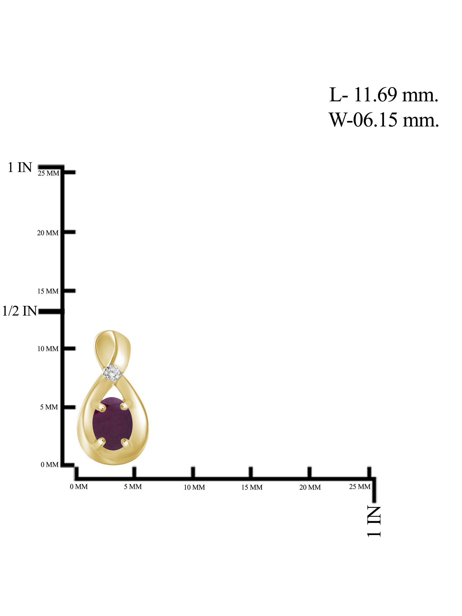 JewelersClub 0.50 CTW Ruby Stud Earrings – 14K Gold Plated Silver (.925)| Hypoallergenic Studs for Women - Oval Cut Set with Push Backs
