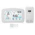 thumbnail image 2 of Cordless Hygrometer , Accurate Temperature Humidity Gauge with Large Screen Forecasts Weather, Remote Outdoor Sensor, ABS Material for Home Office Indoor Outdoor, 2 of 7
