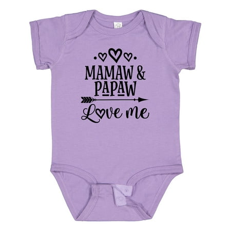 

Inktastic Mamaw and Papaw Love Me Gift Baby Girl Bodysuit
