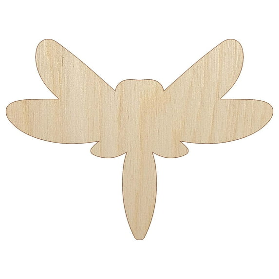 Elegant Abstract Dragonfly Line Art Wood Shape Unfinished Piece Cutout Craft DIY Projects - 4.70 Inch Size - 1/8 Inch Thick