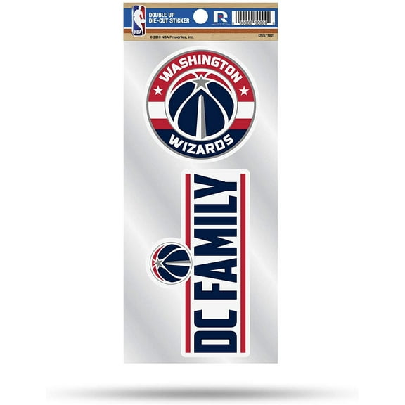 Washington Wizards Double Up Die Cut 2-Piece Sticker Sheet