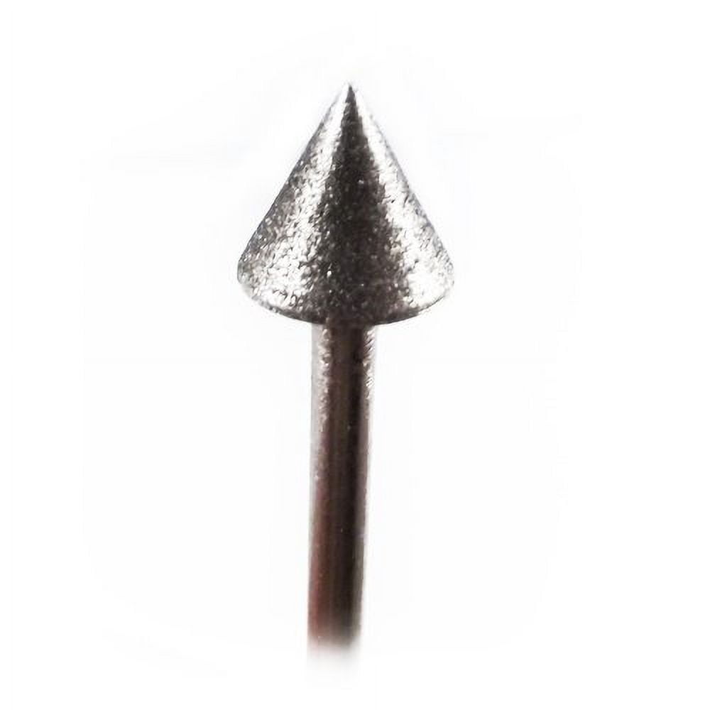 50 PC 1/8" Shank Diamond File Burr Set for Dremel Rotary Tool Cone Point Round