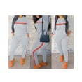 thumbnail image 5 of MintLimit Women's Sports Outfits Set 2 Piece Tracksuits Workout Sweatsuits Long Sleeve Solid and Striped Tops and Pants, 5 of 6