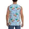 thumbnail image 4 of Lsque Gnome Pool Party Print Men's Cotton Blend Sleeveless Muscle Shirts (S-3XL)- Moisture Wicking, Odor Protection, UPF 30+,XX-Large, 4 of 8