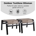 thumbnail image 5 of Patio Ottoman Outdoor Footstools Assembled Aluminum Footrest Small Seat for Balcony,Backyard 2 Pack Brown, 5 of 6