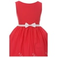 thumbnail image 3 of Big Girls' Sleeveless Sheer Embroidery Cotton Party Birthday Flower Girl Dress Yellow Size 10 (K424D), 3 of 4