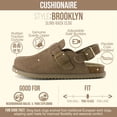 thumbnail image 3 of Cushionaire Brooklyn Genuine Suede Clogs for Women - Adjustable Slingback Casual Shoes with Buckle, Memory Foam Cushioning, Wide Widths Available, 3 of 24