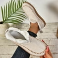 thumbnail image 5 of Mepaouo Womens Winter Work Boots Suede Fleece Lined Snow Ankle Booties Slip on Walking Loafers Flats Shoes, 5 of 8