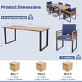 thumbnail image 6 of Gymax 7PCS Acacia Wood Patio Dining Set Cushioned Dining Chair & Table Set w/ Umbrella Hole, 6 of 7