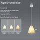 thumbnail image 5 of PVC Shade Living Room Chandelier Wave Design Ceiling Chandelier D, 5 of 5