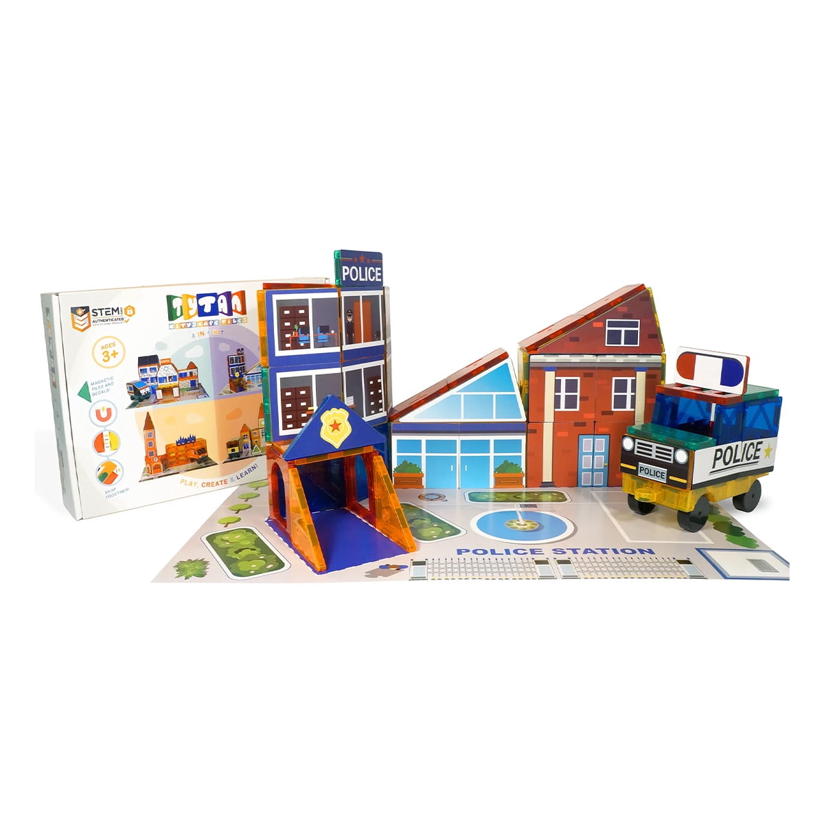 Tytan Cityscape 4In1 70 Piece Learning Tiles & Building Kit