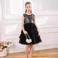 thumbnail image 6 of 8-12Y Girls Sequin Dress Sleeveless Birthday Prom Tulle Tutu Dress, 6 of 6