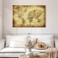 thumbnail image 2 of Elephant Stock Ancient World Map Wall Art - Horizontal Canvas Wall Art - Living Room Wall Decor - Map Canvas - Black And Yellow Decor - 45" x 30", 2 of 8