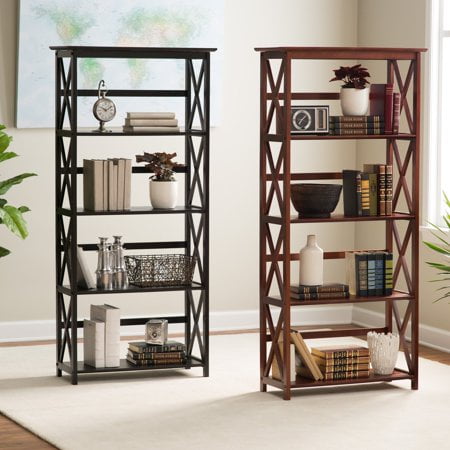 Casual Home Montego Shelf Bookcase-Color:Walnut,Size:5-Shelf