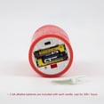 thumbnail image 2 of Rhytsing Red Battery Operated Flameless Led Candles with Timer Function, Real Wax Finish, 6 Batteries Included - Set of 3, 2 of 6