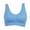 Light Blue, variant on Women's High Neck Sports Bra Crop Top Yoga Tank Top with Built in Bra