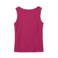 thumbnail image 3 of Women's Boat Neck Racerback Tank Top, Ribbed Sleeveless Basic Camisole Undershirt, Slim Fit Stretchy Layering Top for Daily Casual Inner Wear 06-Hot Pink S, 3 of 4