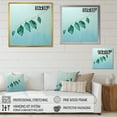 thumbnail image 4 of Designart "Leaf Impression In Teal Tranquility I" Leaves Floater Framed Canvas Art Print, 4 of 5
