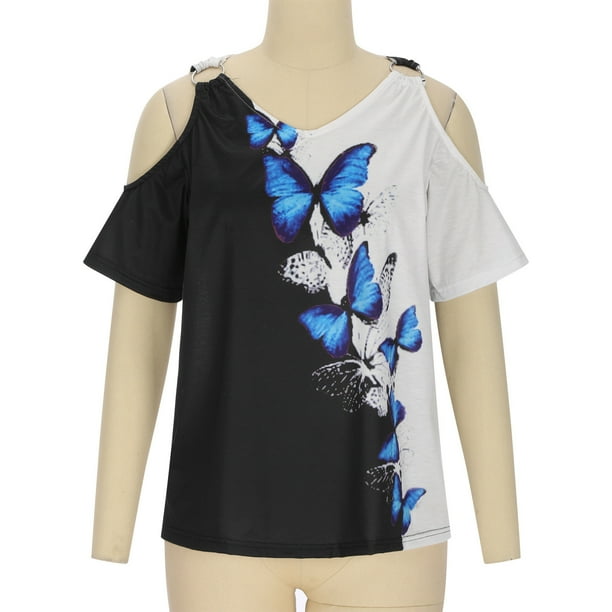 HKEJIAOI Black Womens Blouses and Tops Dressy Women Summer Sexy T