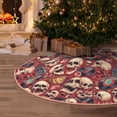 thumbnail image 5 of Sikiie Skull record Guitar music Nativity Christmas Tree Skirt, Jesus Christian Winter Holiday Tree Mat Decoration(30-48IN)48", 5 of 6
